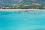 View Sea And Pier For Travel Boat In Phuket Island, Thailand Stock Photo