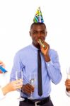 Businessman Celebrating Stock Photo