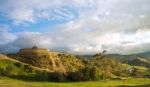 Ingapirca, Inca Wall And Town In Ecuador Stock Photo