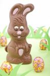 Easter Bunny Of Chocolate Stock Photo