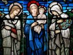 Religious Stained Glass Window Collection Stock Photo