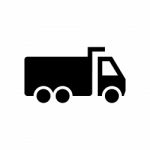 Icon Of Dump Truck -  Iconic Design Stock Photo