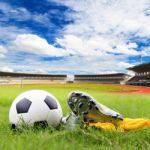 Soccer Ball And Soccer Shoes Stock Photo