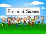 Fun And Games Indicates Gamer Recreational And Recreation Stock Photo