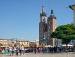 Main Market Square In Krakow Stock Photo