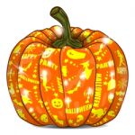 Isolated Pumpkin Lantern Stock Photo