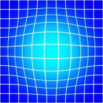 White Bloat Grid On Blue Background Seamless Pattern Stock Photo