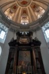 View Of An Altar In Salzburg Cathedral Stock Photo