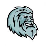 Yeti Head Mascot Stock Photo