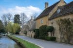 Scenic View Of Lower Slaughter Village In The Cotswolds Stock Photo