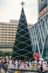 Front Of Central World With Festival And Christmas Decoration Stock Photo