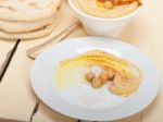 Hummus With Pita Bread Stock Photo