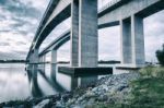 Gateway Bridge Motorway In Brisbane Stock Photo