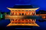 Gyeongbokgung Palace At Night In Seoul,korea Stock Photo