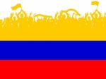 Flag Colombia Shows Empty Space And Blank Stock Photo