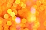 Defocused Abstract Yellow Christmas Background Stock Photo