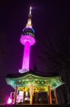 Seoul - December 17 : N Seoul Tower Located On Namsan Mountain In Central Seoul.photo Taken On December 17,2014 In Seoul,south Korea Stock Photo