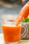 Carrot Juice Smoothie Stock Photo