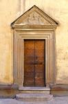 Door   In Italy  Lombardy   Downhill Road Church Stock Photo