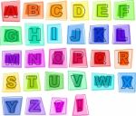 Alphabet Icons Stock Photo