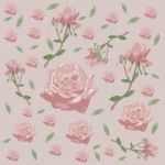 Seamless Floral Pattern With Roses - Flower - Illustration Stock Photo