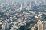 View Of Bangkok Cityscape, Bangkok The Capital City Of Thailand Stock Photo