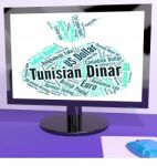 Tunisian Dinar Shows Worldwide Trading And Currencies Stock Photo