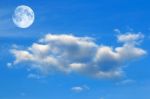 Sky And Moon Stock Photo