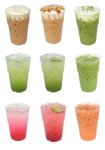 Iced Drinks Collection Stock Photo