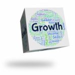 Growth Word Shows Improve Words And Improvement Stock Photo