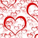 Red Hearts Background Stock Photo