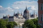 Hungarian Parliament Building In Budapest Stock Photo