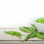 Hearthy Fresh Green Peas Stock Photo