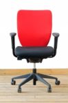 Modern Red Office Chair Stock Photo