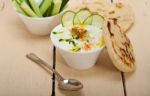 Arab Middle East Goat Yogurt And Cucumber Salad Stock Photo