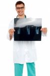 Doctor Showing X Ray Of A Patient Stock Photo