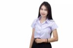 Portrait Of  Student University Uniform Stock Photo