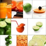 Citrus Fruits Collage Stock Photo