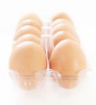 Eggs In Egg Case Box Stock Photo