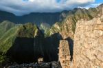 Machu Picchu, Peruvian Andes, Sacred Valley Stock Photo