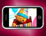 Teddy Bear Photo On Smartphone Stock Photo