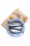 Raw Mackerel Fish Stock Photo