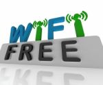 Free W-ifi Shows Web Connection And Mobile Hotspots Stock Photo