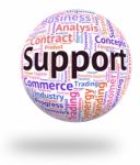 Support Word Means Text Assist And Assistance Stock Photo