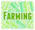 Farming Word Represents Words Farmstead And Farmland Stock Photo