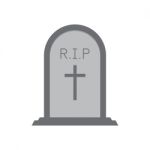 Halloween Gravestone Or Tombstone Or Headstone Stock Photo