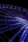 Ferris Wheel In Night Stock Photo