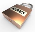 Secrecy Padlock Represents Classified Secret 3d Rendering Stock Photo