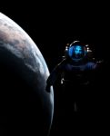 3d Illustration Of An Astronaut In Outer Space,scifi Fiction Stock Photo