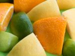 Citrus Fruit Shows Orange Green And Tropical Stock Photo